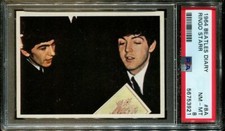 1964 Beatles Diary PSA 8 #8A George Harrison Rookie Card Paul McCartney Topps