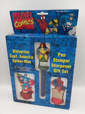 Marvel Comics Wolverine Capt.  America Spider-Man Gift Set 3+ 1996 Sammler OVP