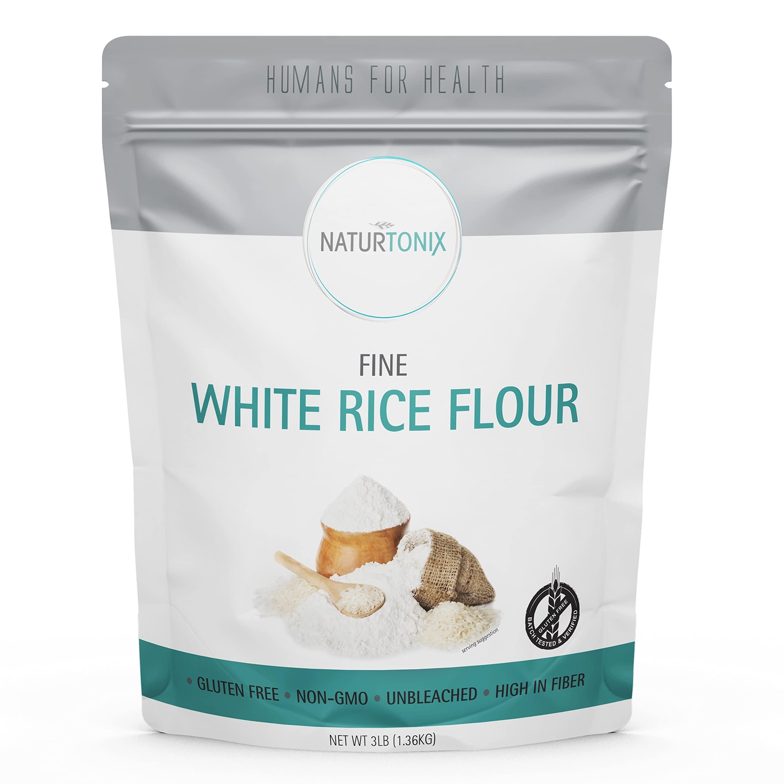 Naturtonix Fine White Rice Flour Great for Gluten Free Baking NonGMO Certifi... eBay