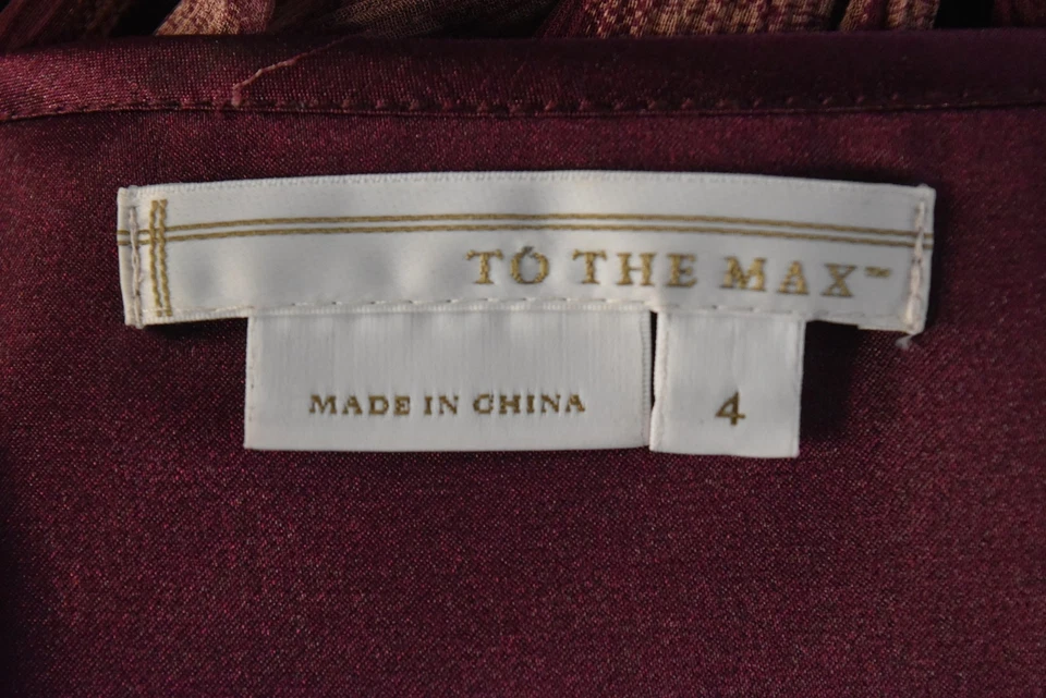 Vestido para mujer To The Max talla 4 púrpura floral funda imperio cintura hasta la rodilla Foto 4 de 4