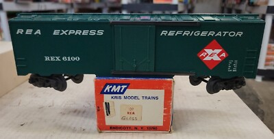 KMT, Kris Model Trains, REA EXPRESS REEFER CAR #6100, O Scale, GLOSS PAINT! (8H)