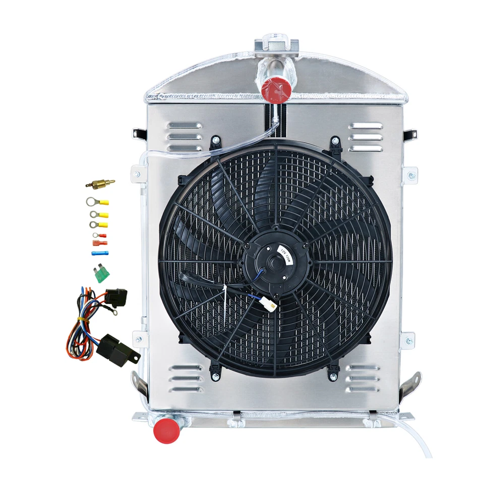 3 Row Radiator Shroud Fan Kits Fit For 1930-1931 Ford Model A L-Head 3.3L Foto 2 de 4