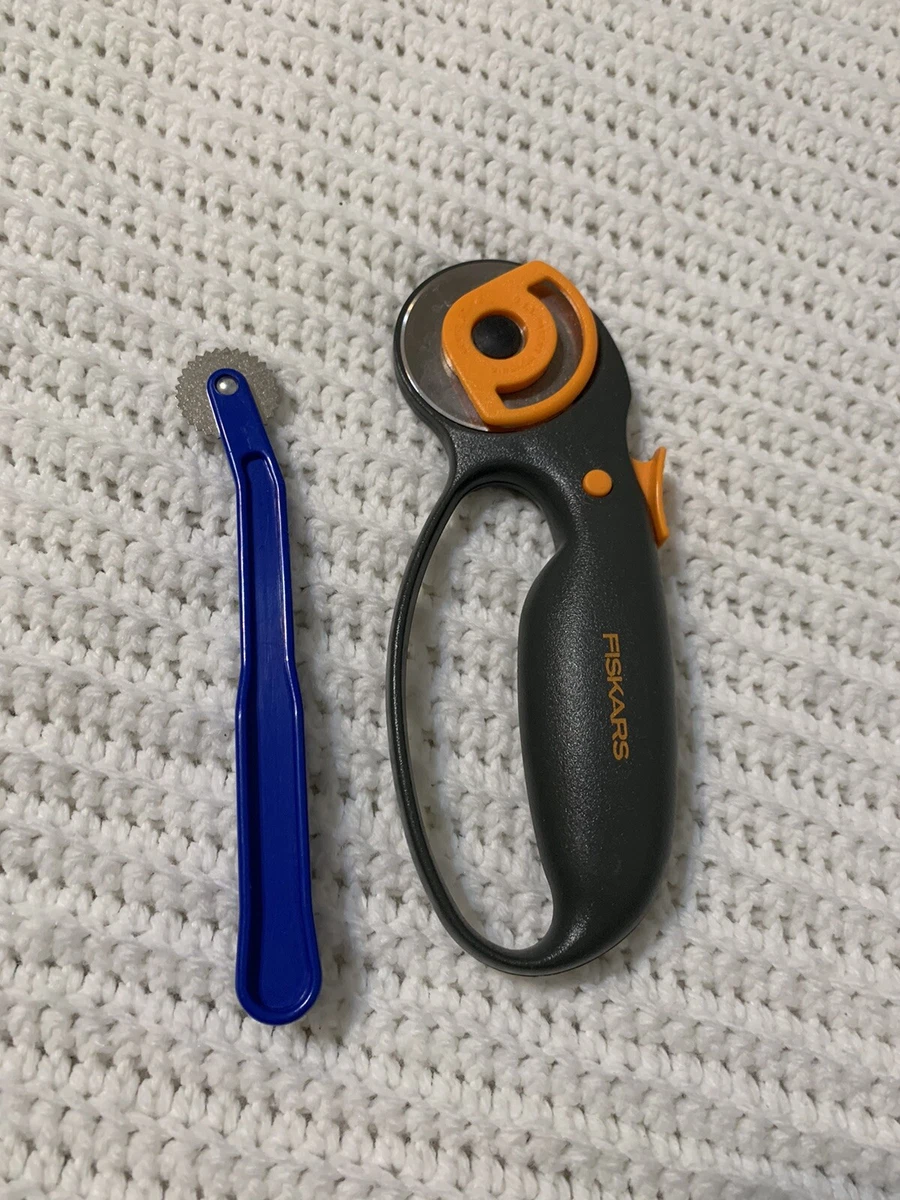 Lot of 2 Tools, Fiskars Rotary Cutter & Pattern Tracing Wheel, Pre