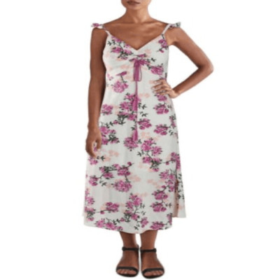 AMELIA NY floral print v-neck dress BNWT size 2  spring summer