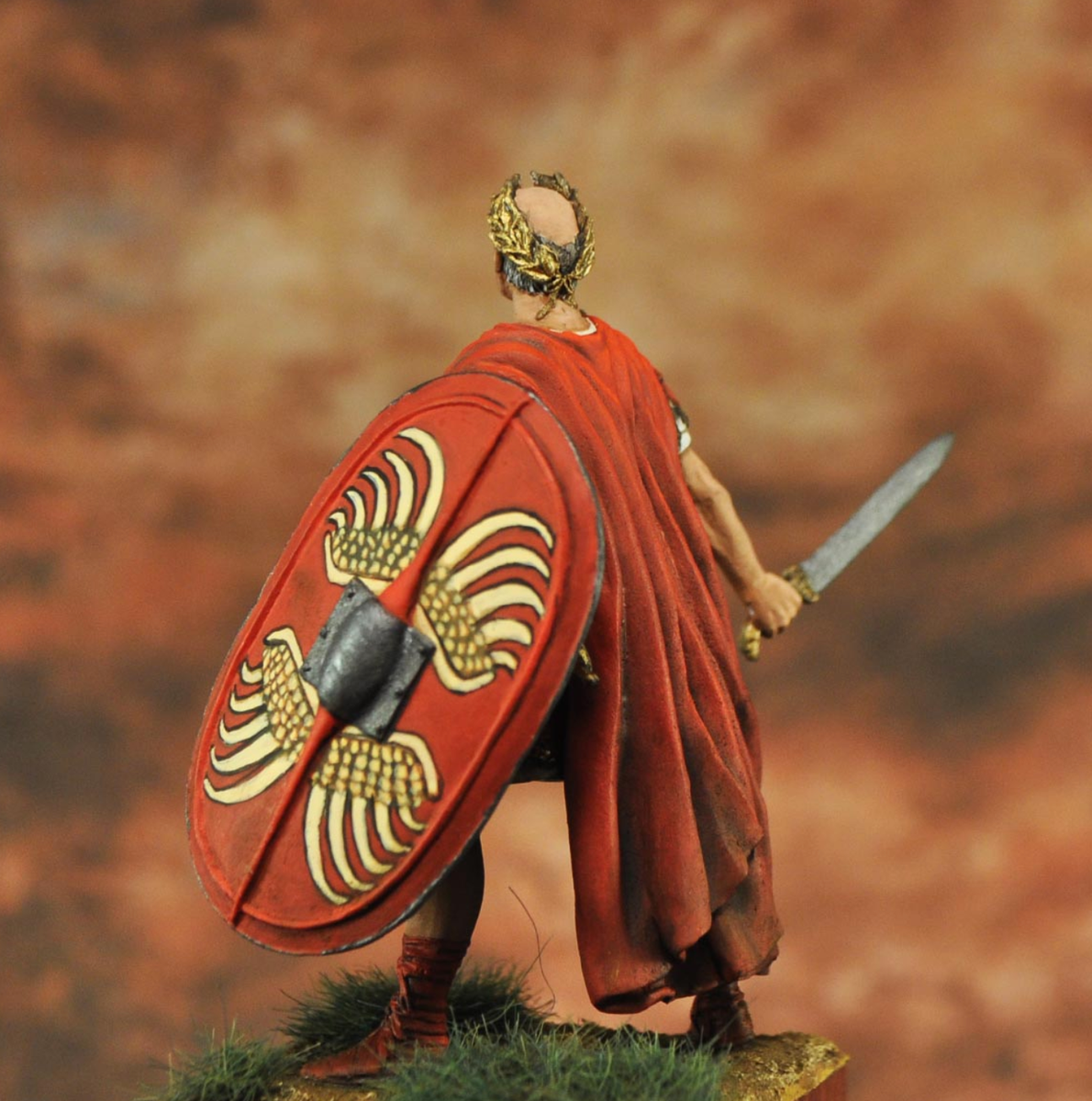 Prévente soldat jouet en étain peint Aquilifère romain 54 mm