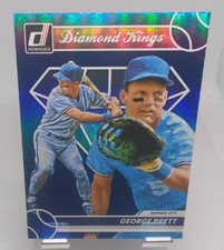 2023 Donruss Baseball Diamond Kings Base Holo Blue George Brett- KC Royals