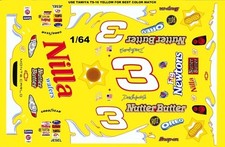  3 Dale Earnhardt jr Nutter Butter 2002 1/64th Scale Slot Car Decals