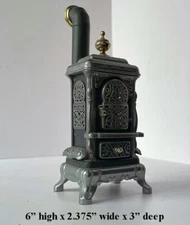 1:12 Scale Dollhouse Miniature Reutter Porcelain - Wood Burning Stove