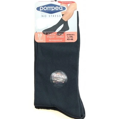 6 PAIA CALZINI POMPEA MICROFIBRA CORTI PIQUET UOMO CALZE CALZA CALZINO CORTA