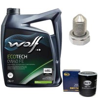 MotoröL Set 0W40 5 Liter + ÖLfilter + ÖLablassschraube FüR Audi A4 A6 Skoda VW