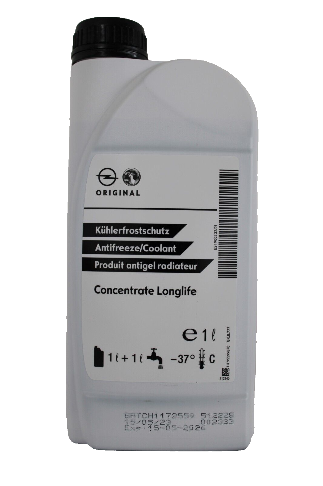 ORIGINAL GM Opel Kühlerfrostschutz 1L Blau 93170402 wurde ersetzt durch ...