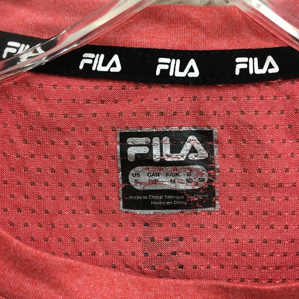 FILA Shirt Small Adult Pink Crew Neck Short Sleeve Athletic Casual Tee Mens S - Image 4 of 4