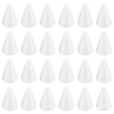 24-Pack Polystyrene Foam Cones, 3.94 x 2.76 Inch, DIY Arts, Crafts, Christmas