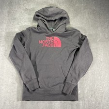 The North Face Womens Size XS Gray/Pink Half Dome Hoodie Sweatshirt