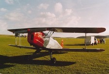 altes Flugzeug Doppeldecker einmotorig Foto ca. 10 x 14,7 cm - ds921b