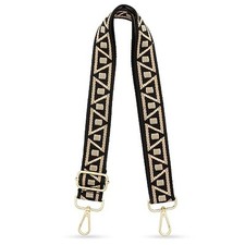 Wide Purse Strap Adjustable Replacement Shoulder Crossbody Z-shaped Black