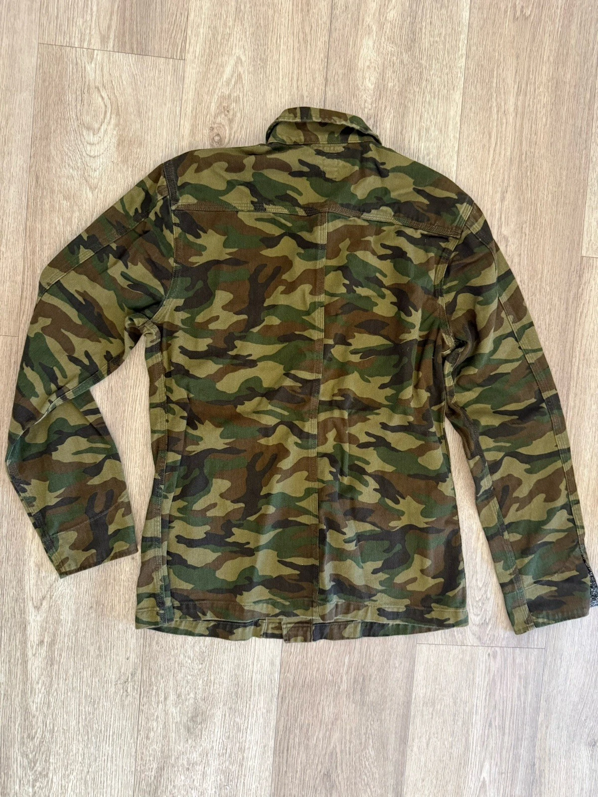 Hiroshi Kato The Vice Camouflage Chore Jacket Green Black Shacket Men M - product detail image 5