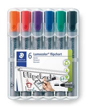 Image of 356 WP6 Lumocolor Flipchart Markers Assorted Colours Pack of 1 (6 Count )