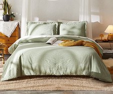 King Size Comforter Set, Bed in a Bag 7-Pieces, All King 102"x90" Sage Green