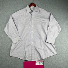 Brooks Brothers 1818 Shirt 17 Blue Striped Regent Button Up Long Sleeve Casual