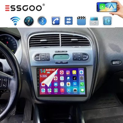 1+32G Android 14 Für Seat Leon MK2 1P1 2005-2012 Autoradio GPS NAVI WIFI BT RDS
