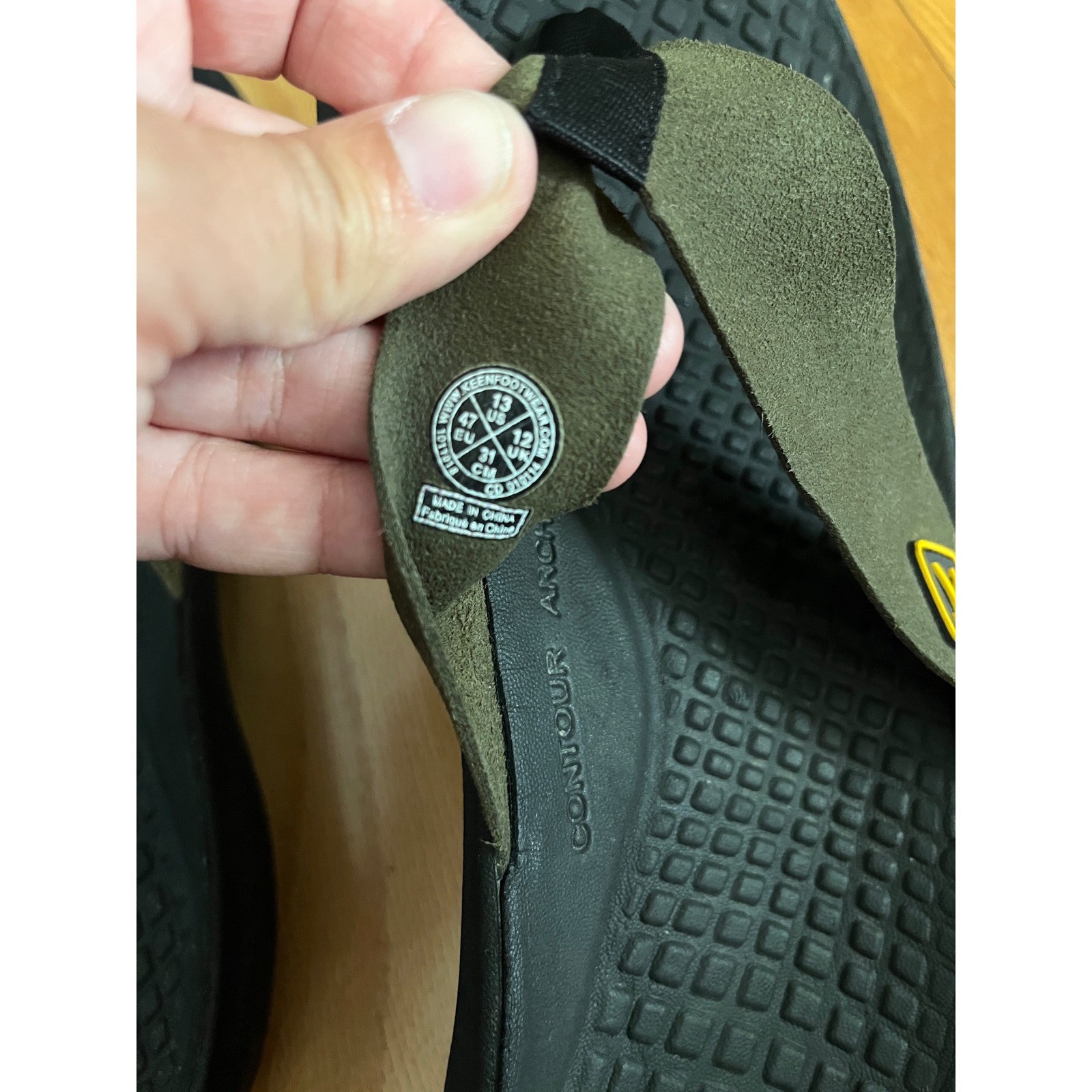 Sandali infradito casual Keen Class Five uomo taglia 13 nero verde