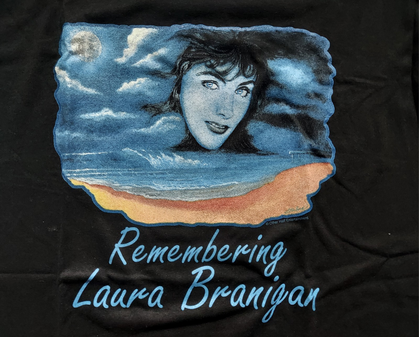 T shirt Remembering Laura Branigan altra metà intrattenimento fan club Gloria XL