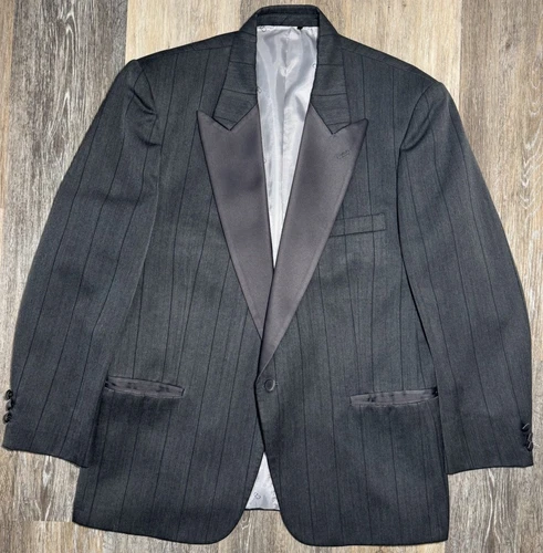 Christian Dior Monsieur giacca smoking uomo 44R un bottone nero USA Union Made