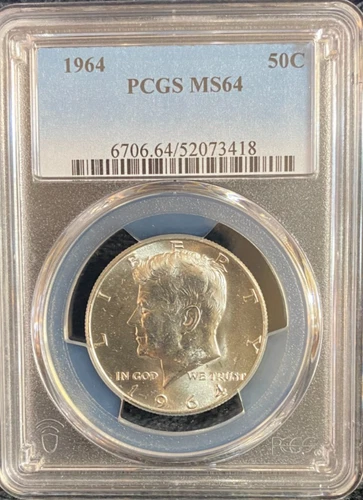 1964 PCGS MS64 Blast White Kennedy Half Dollar (Sharpe Coin)