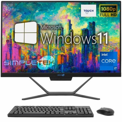 Aio All In One Touchscreen I7 24'' Full HD Windows 11 16GB 4TB PC Touchscreen