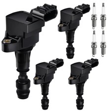Bobina accensione e candela 4 pezzi adatta per Chevy Malibu Cobalto HHR GMC Terrain B...