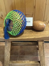 Shekere Beaded Gourd Shaker with Tassel, Gourd Beads Analog Instrument