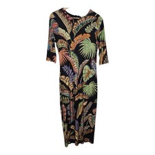 Farm Rio Womens Cool Foliage Jersey Midi Dress Size Medium
