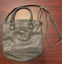Thirty-one Paris Montreal Jewell Bag 28 City Charcoal Faux Snake  