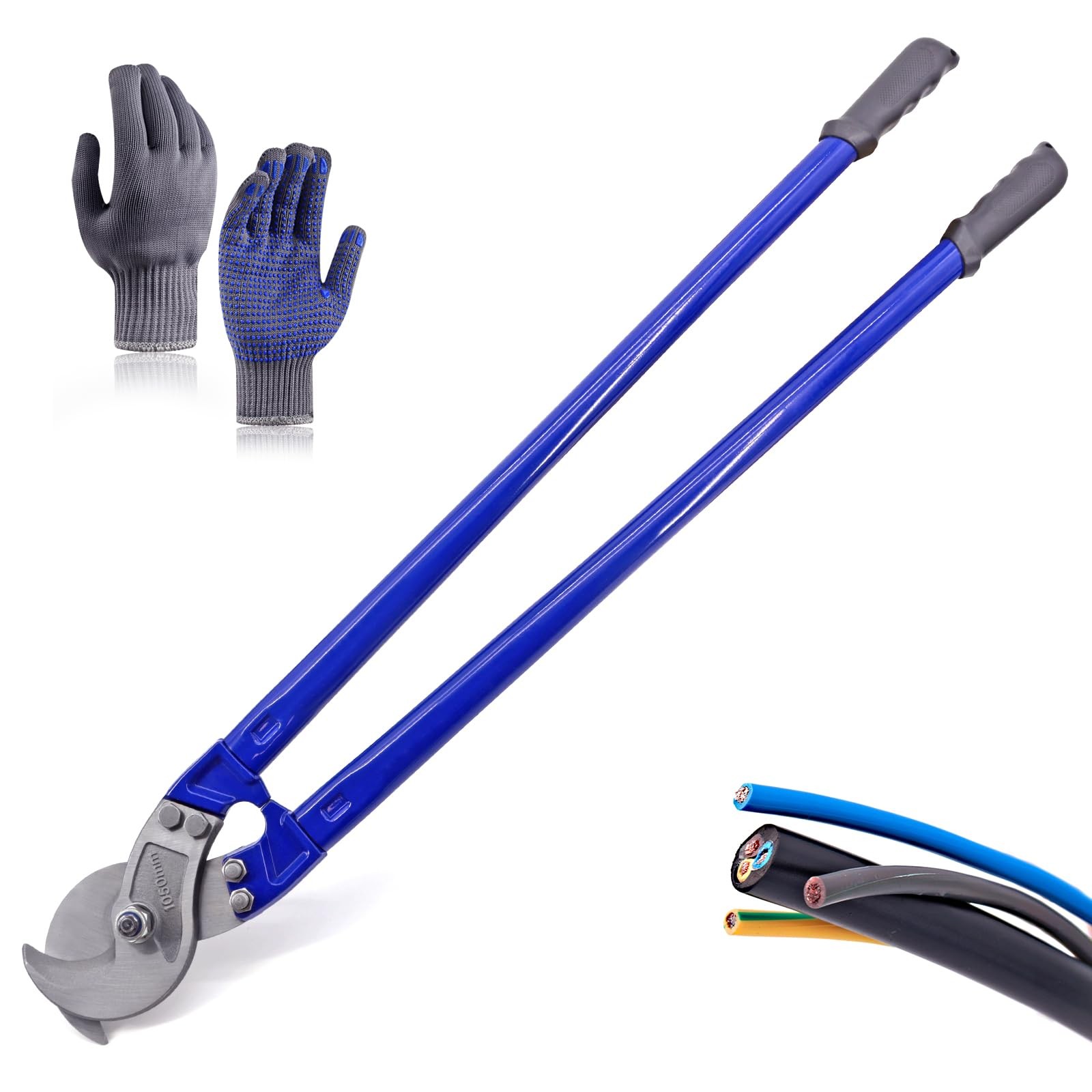 42 Inch Cable Cutter for Copper & Aluminum Cables, Long Arm Ergonomic Handles...