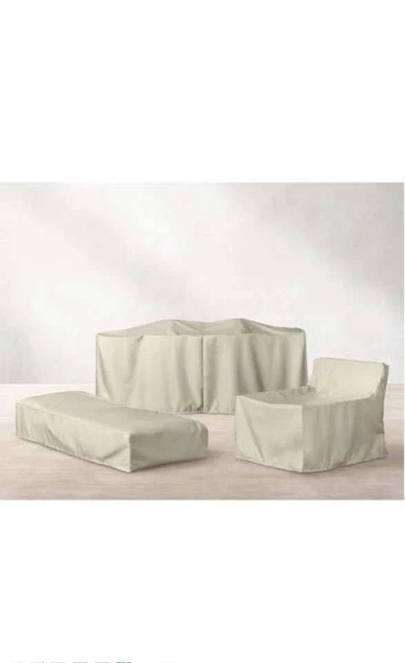 RH Restoration Hardware Four Seat Left Arm SOFA PERFORMANCE FURNITURE COVER Sand - Image 3 of 3