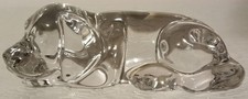Princess House 24% Lead Crystal DOG Paperweight West Germany 4.25&rdquo; Long