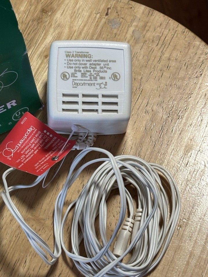 Department 56 AC/DC Adapter - White Christmas Village 734409026797| eBay