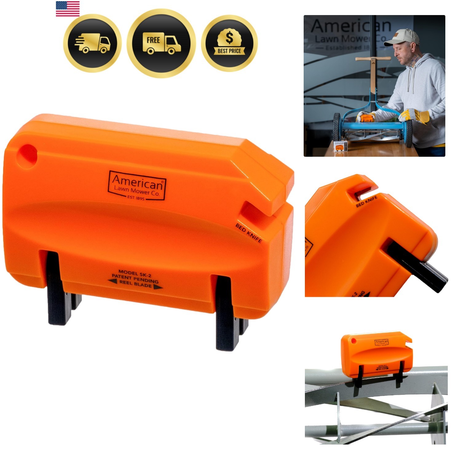 Reel Lawn Mower Sharpener Handheld Blade Sharpener for Reel 
