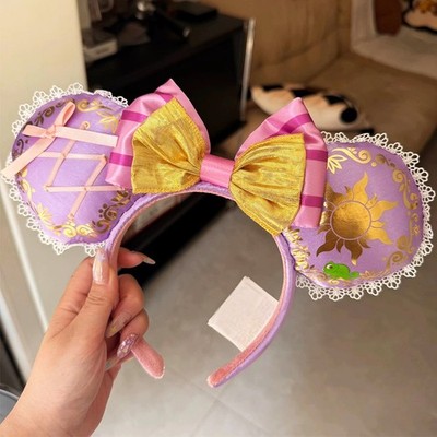 NEW Princess Tangled Rapunzel Pascal Minnie Ears Bow Disney Resort Headband