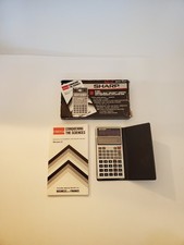 Sharp EL-515S with Text Vintage Scientific Calculator With Cover Manuals  Box