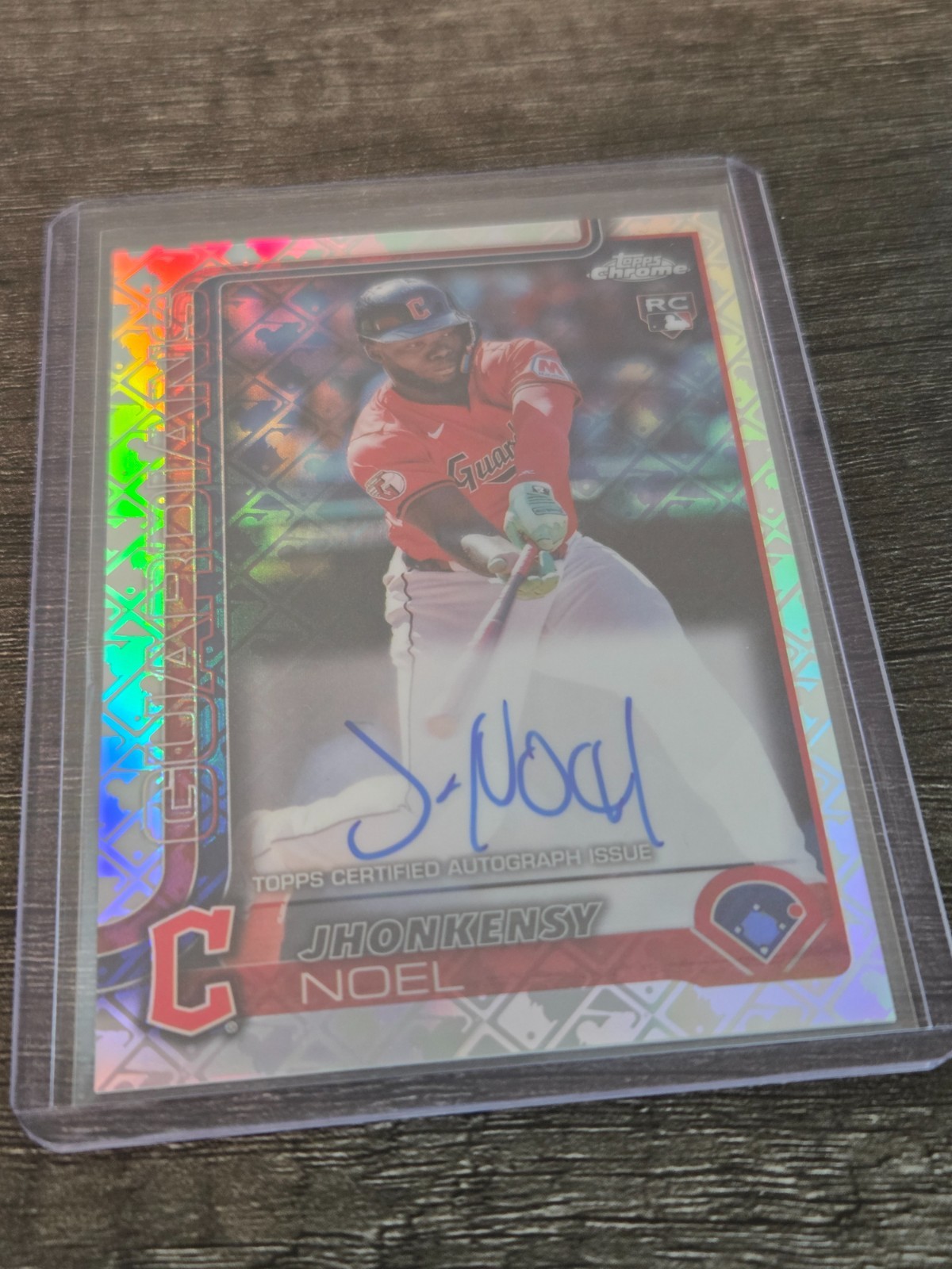 2025 topps chrome logofractor EDITION #RA-JN - JHONKENSY NOEL - MOJO AUTO (RC)