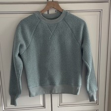 Everlane Renew Sherpa Fleece Crewneck Sweatshirt Seafoam Green Women's Size XS