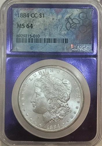 1884 CC, NGC, MS 64, MORGAN SILVER DOLLAR