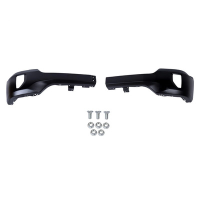 Front Black Bumper Face Bar w/ Fog Light Hole Fit For Chevy Silverado 1500 16-19