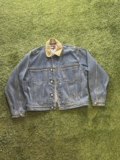 Vtg 90s Tommy Hilfiger size Med Denim Trucker Jean Jacket M Corduroy Collar