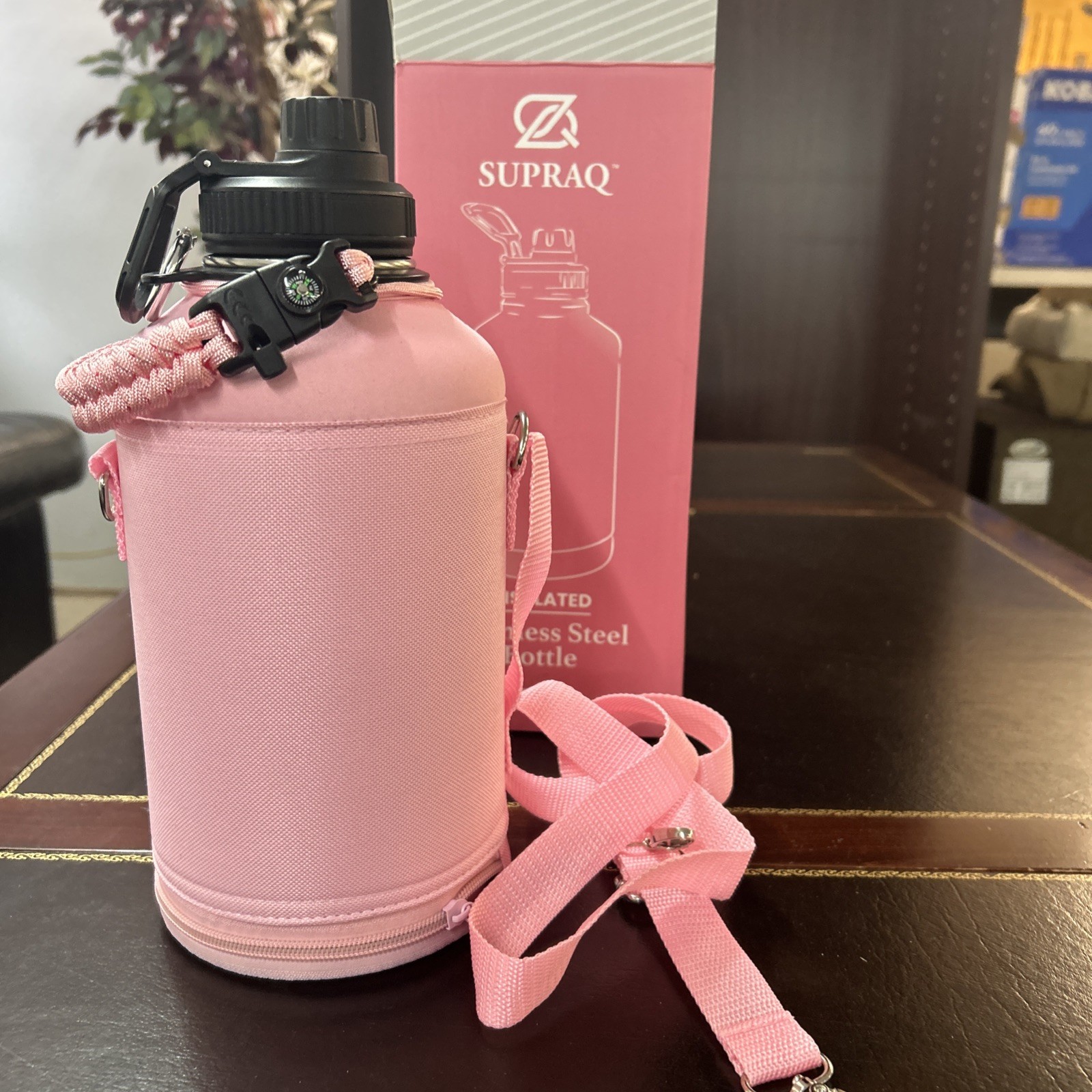Water Bottle Stainless Steel 64 Oz Insulated Double Wall Pink And Purple A12