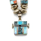 Navajo Annabelle Peterson Sterling Turquoise Opal Channel Inlay Necklace#S5206-3 — photo 4