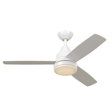 Hampton Bay Caprice 52 in. Integrated LED Indoor Matte White Fan with Remote