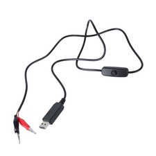 USB 5V Male Connector Adapter Cord 3V Test Cilp Power Cable 100cm Long